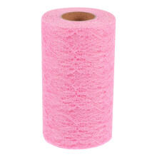 Ruban Dentelle Rose Nylon Robuste Pour Décoration Mariage