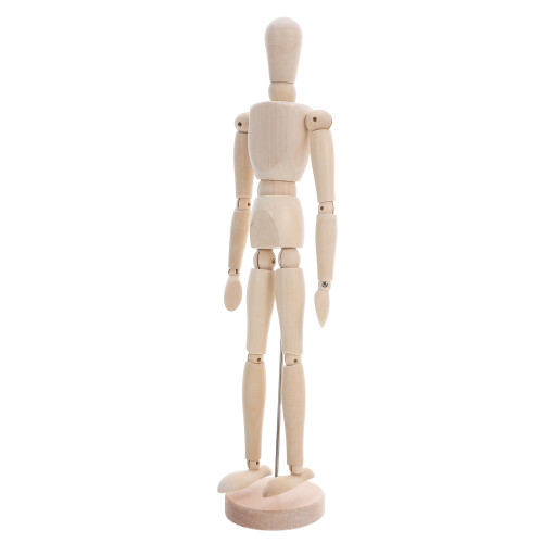 2St Poseerfiguur Met Flexibele Gewrichten Beige Voor Schetsen
