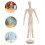 2St Poseerfiguur Met Flexibele Gewrichten Beige Voor Schetsen 11
