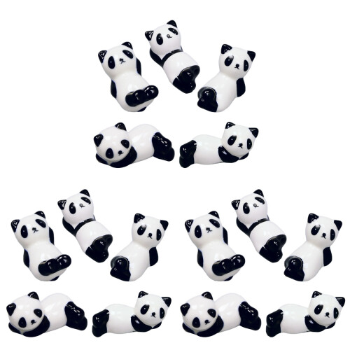 15Pcs Home Use Ceramic Panda Chopsticks Support Flatware Organizer 1