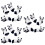 15Pcs Home Use Ceramic Panda Chopsticks Support Flatware Organizer 7