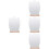 4Pcs Wooden Base Desktop Acrylic Irregular Makeup Mirror 8