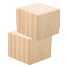 4 Pcs Sturdy Wooden Furniture Risers Heavy Duty Bed Lifts