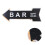 3Pcs Creative Retro Iron Exit Sign For Supermarket Hotel Bar 10
