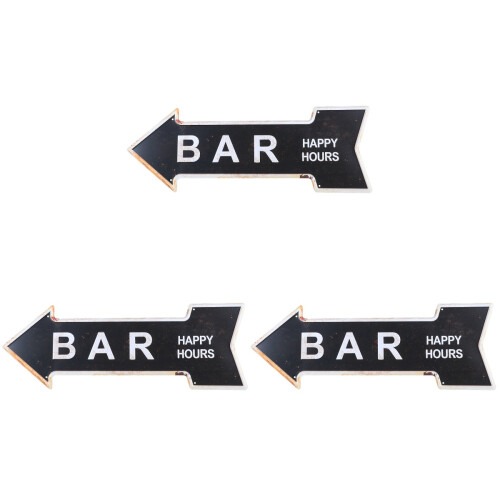 3Pcs Creative Retro Iron Exit Sign For Supermarket Hotel Bar 1