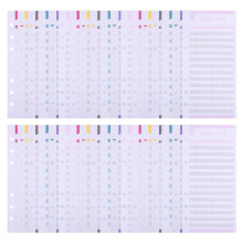 216Pcs 6-Rings Budget Sheets Ink-Resistant Expense Tracker Paper