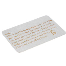 2pcs Stainless Steel Wallet Insert Father Engraved Love Note Accessory