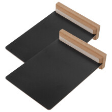 6 Pcs Mini Chalkboard With Wooden Base Double-Sided For Menu Displays
