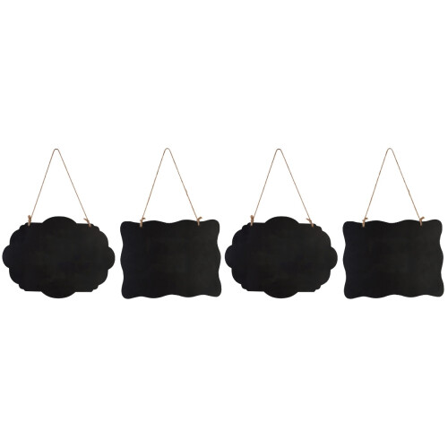 4Pcs Double-Sided Wooden Blackboard Message Board for Home 1