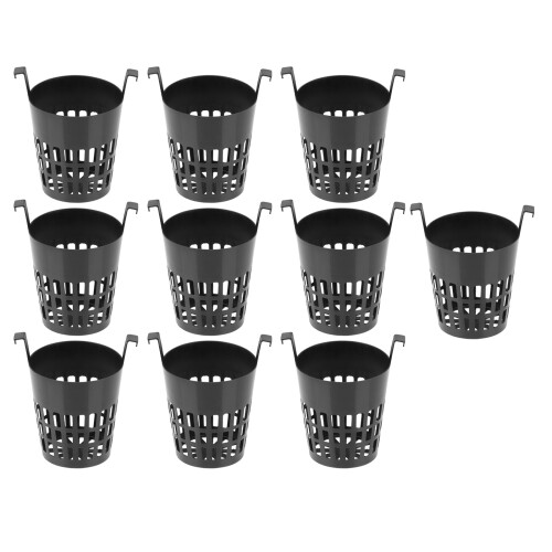 20Pièces Pots Cultures Hydroponiques Design Creux Noir