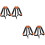 4 Pcs Kids Saxophone Shoulder Straps Black 6