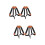 4 Pcs Kids Saxophone Shoulder Straps Black 7