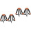 4 Pcs Kids Saxophone Shoulder Straps Black 4