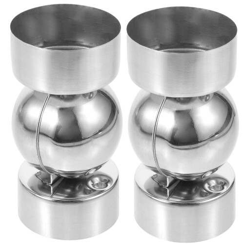 8 Pcs Adjustable Stainless Steel Round Handrail Extension Connector