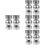 8 Pcs Adjustable Stainless Steel Round Handrail Extension Connector 8