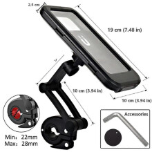 (HL-69B) Phone Holder Motorcycle Cell Phone Holder Touch-screen 6.5 Inch Adjustable