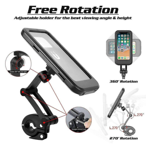 (HL-69B) Phone Holder Motorcycle Cell Phone Holder Touch-screen 6.5 Inch Adjustable 2