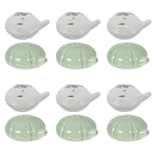 12 Pcs Portable Water Droppers Ceramic Ink Containers For Calligraphy 1