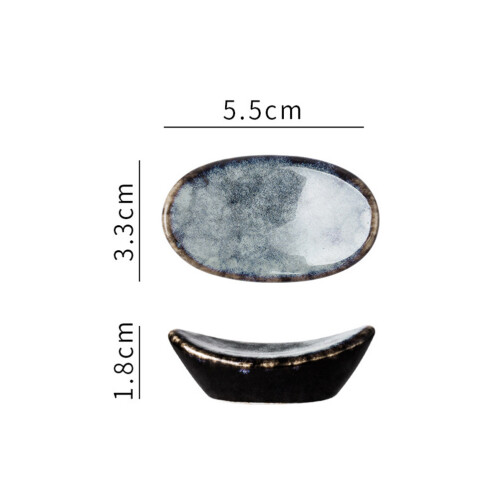 36Pcs Japanese Style Black Ceramic Chopstick Pillow Spoon Fork Holder 2
