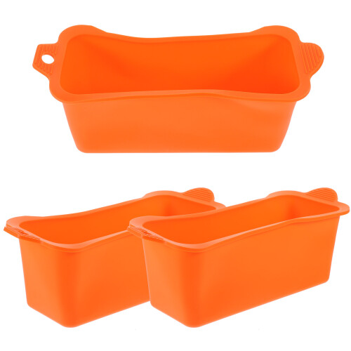 6Pcs Reusable Silicone Grease Catcher Liners Orange Outdoor Accessory 1