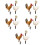 15 Pcs Acrylic Yard Chicken Signs Chicken Shaped Stakes 9