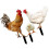 15 Pcs Acrylic Yard Chicken Signs Chicken Shaped Stakes 2