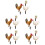 15 Pcs Acrylic Yard Chicken Signs Chicken Shaped Stakes 8