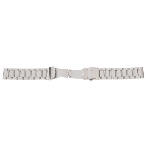 22Mm Stainless Steel Solid Watch Band With Deployment Buckle