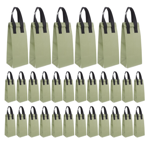 100 Pcs Insulated Cup Carrier With Handle For Hot Cold Drinks Olive Green