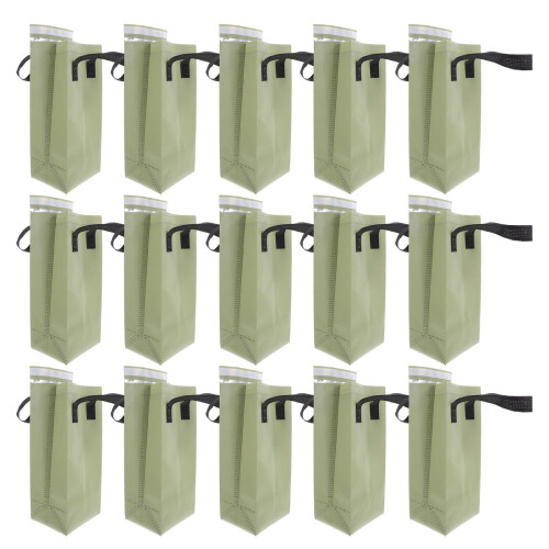 100 Pcs Insulated Cup Carrier With Handle For Hot Cold Drinks Olive Green 2