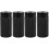 4Pièces Polyvalentes Noires En Aluminium Résistant Usure 4