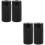 4Pièces Polyvalentes Noires En Aluminium Résistant Usure 8