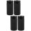 4Pièces Polyvalentes Noires En Aluminium Résistant Usure 9