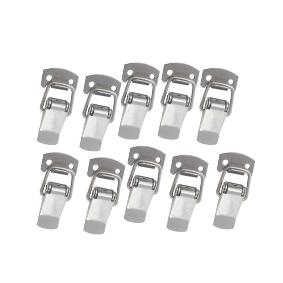 R007 Toggle Latch 201 Stainless Steel, Spring-Loaded Hasp, Locking Hasps, Box Case Buckle Clamp, 10 Pcs 9084446290875