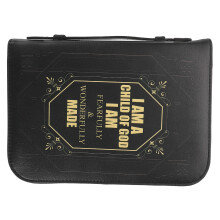 3St Zwarte PU Boekbeschermer Vintage Stijl Met Handvat En Ritssluiting
