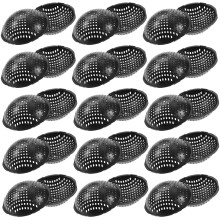 200Pcs Plastic Planter Hole Grid Mats Black Breathable Flower Pot Pads