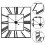 60Cm Large Square Metal Roman Numerals Wall Clock 4