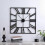 60Cm Large Square Metal Roman Numerals Wall Clock 1