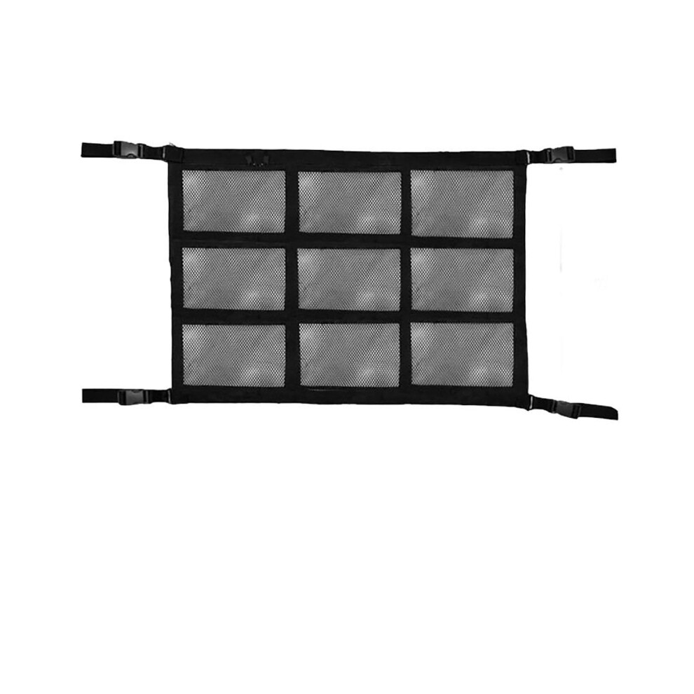Storage Net Car Ceiling Net Car Ceiling Cargo Net Multifunctional Hanging Storage Elastic Mesh 90X65cm Large Capacity 9084446290899