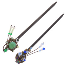 8 Pcs Chinese Vintage Wooden Hair Sticks For Girls