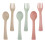 2Sets Children Tableware Kids Cutlery Wheat Fiber Reusable Fork Spoon 11