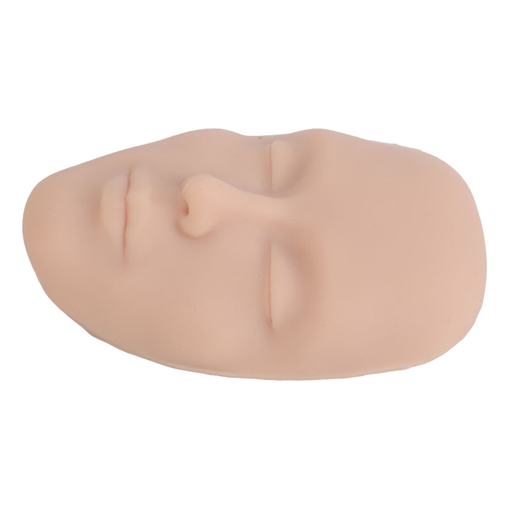 5D Silicone Makeup Practice Face Model, Medium Skin, 17x10.5x3cm