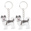 6Pcs Sturdy ABS Pet Hair Keepsake Keychain Compact Storage 1