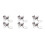 6Pcs Sturdy ABS Pet Hair Keepsake Keychain Compact Storage 10