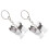 6Pcs Sturdy ABS Pet Hair Keepsake Keychain Compact Storage 3