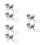6Pcs Sturdy ABS Pet Hair Keepsake Keychain Compact Storage 7