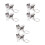 6Pcs Sturdy ABS Pet Hair Keepsake Keychain Compact Storage 6