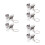 6Pcs Sturdy ABS Pet Hair Keepsake Keychain Compact Storage 8
