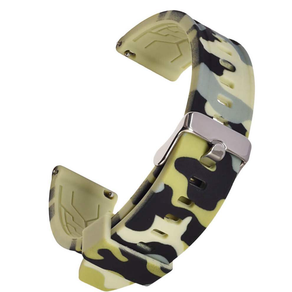 3Pcs Chic Camouflage Watchband For Watch 20Mm Green 031018113673