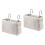 2Pcs Canvas Hanging Bedside Organizer For Dorm Car Bed Grey 6